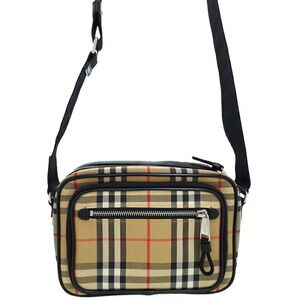 Burberry Check Leather Crossbody Bag Shoulder